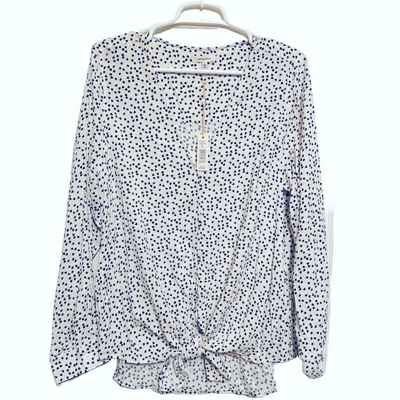 Max Studio NWT -Heart Blouse Woman’s Size large - Picture 1 of 6